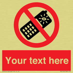 Custom No camera phones Sign